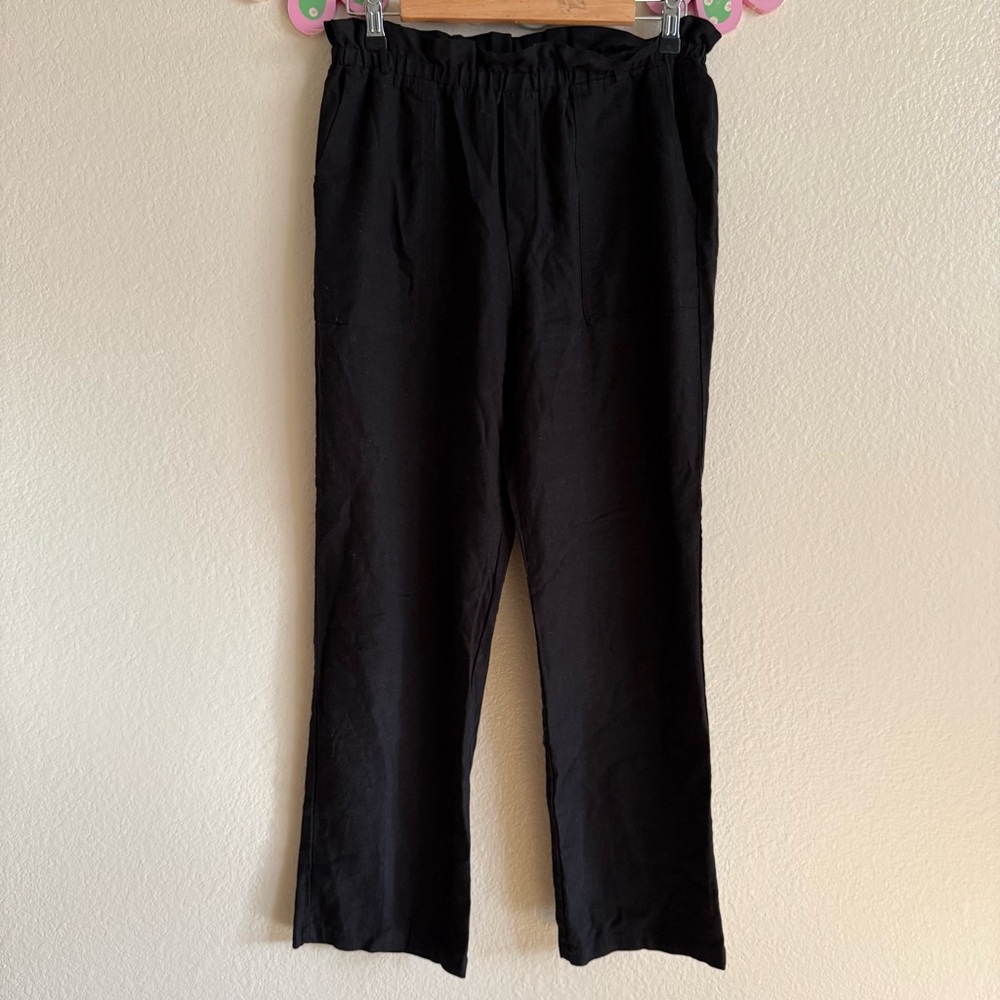 Love Tree Black Linen Pants Size M